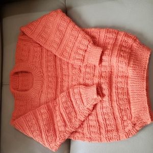 Hand Knit Sweater orange